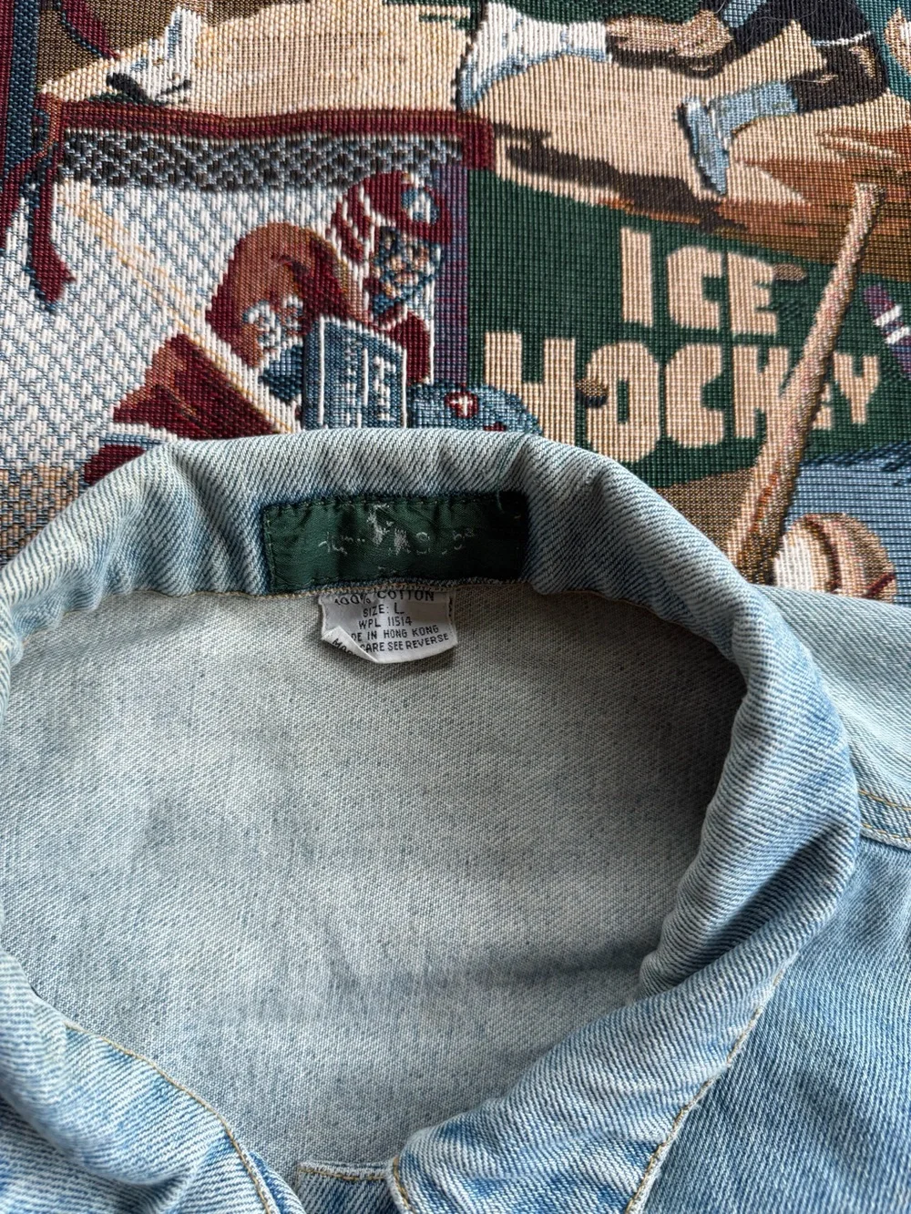 Vintage 90s Men’s Hunt Club Blue Denim Trucker Jacket